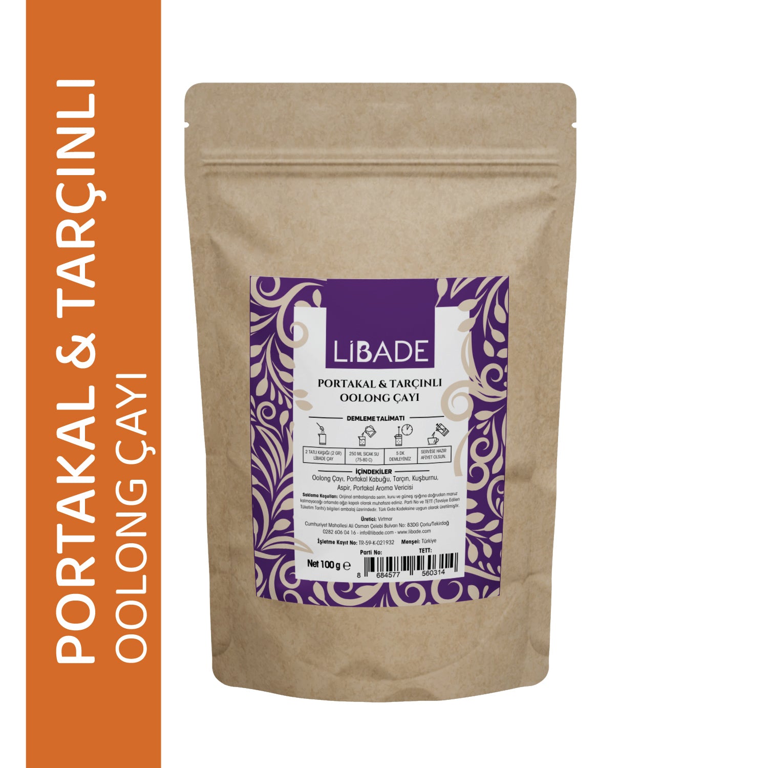 Libade Portakallı Tarçınlı Oolong Çayı