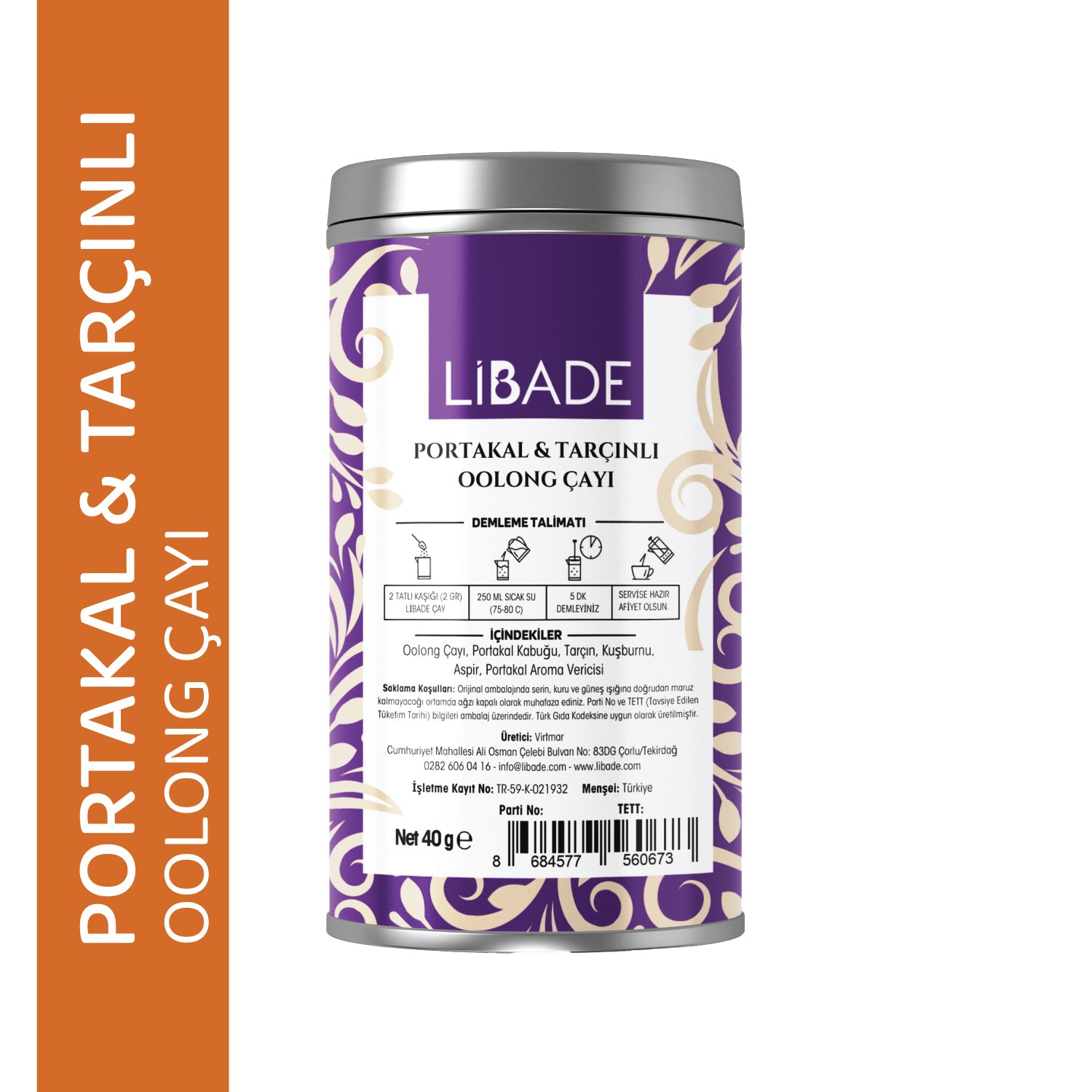 Libade Portakallı Tarçınlı Oolong Çayı
